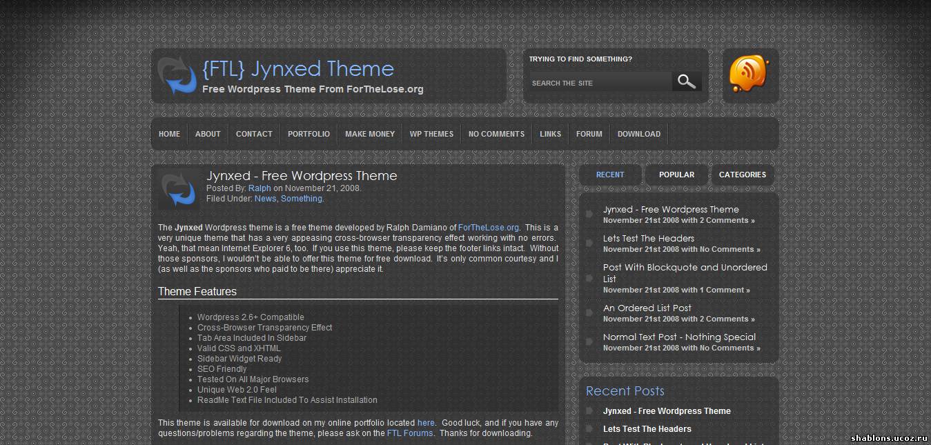 Jynxed Theme